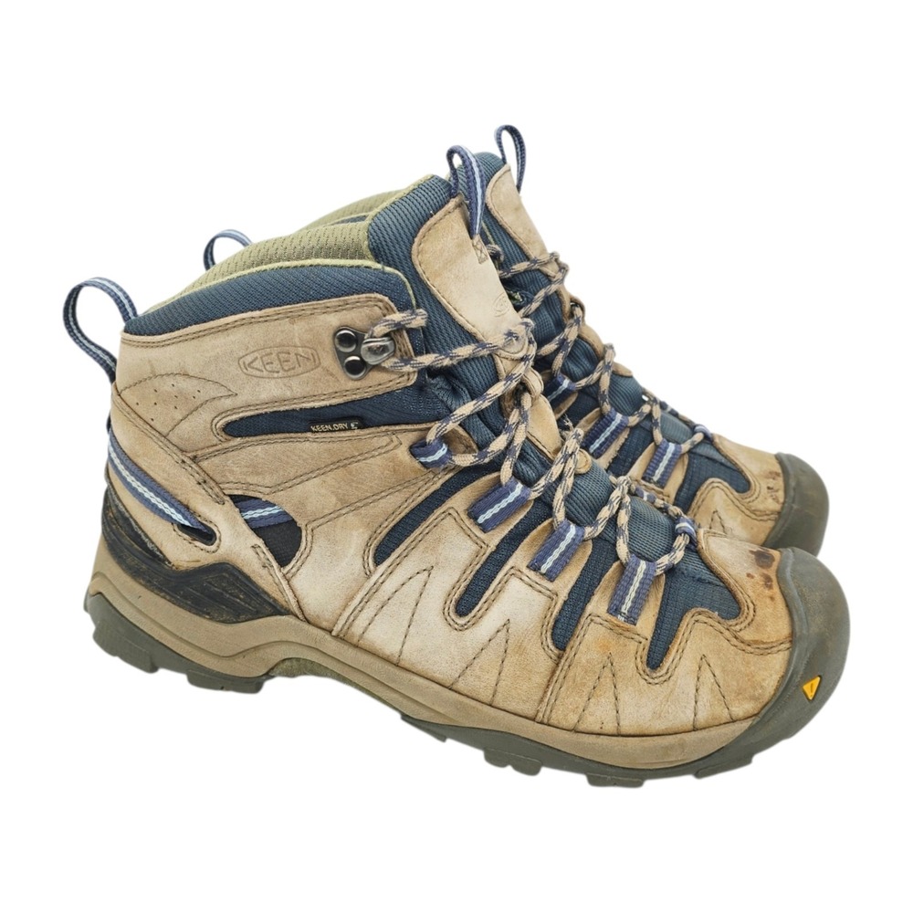 Keen Gypsum Mid Boots Womens Size 9 Brown Leather Waterproof Hiking 1003902